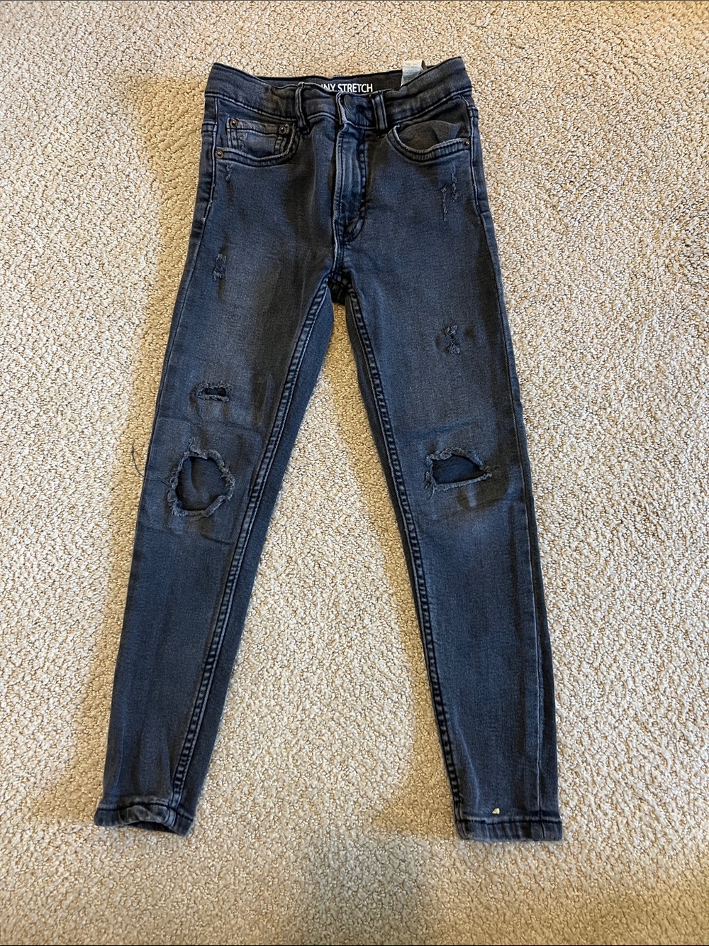Zara Black Skinny Stretch Jeans with Contrasting Stitch